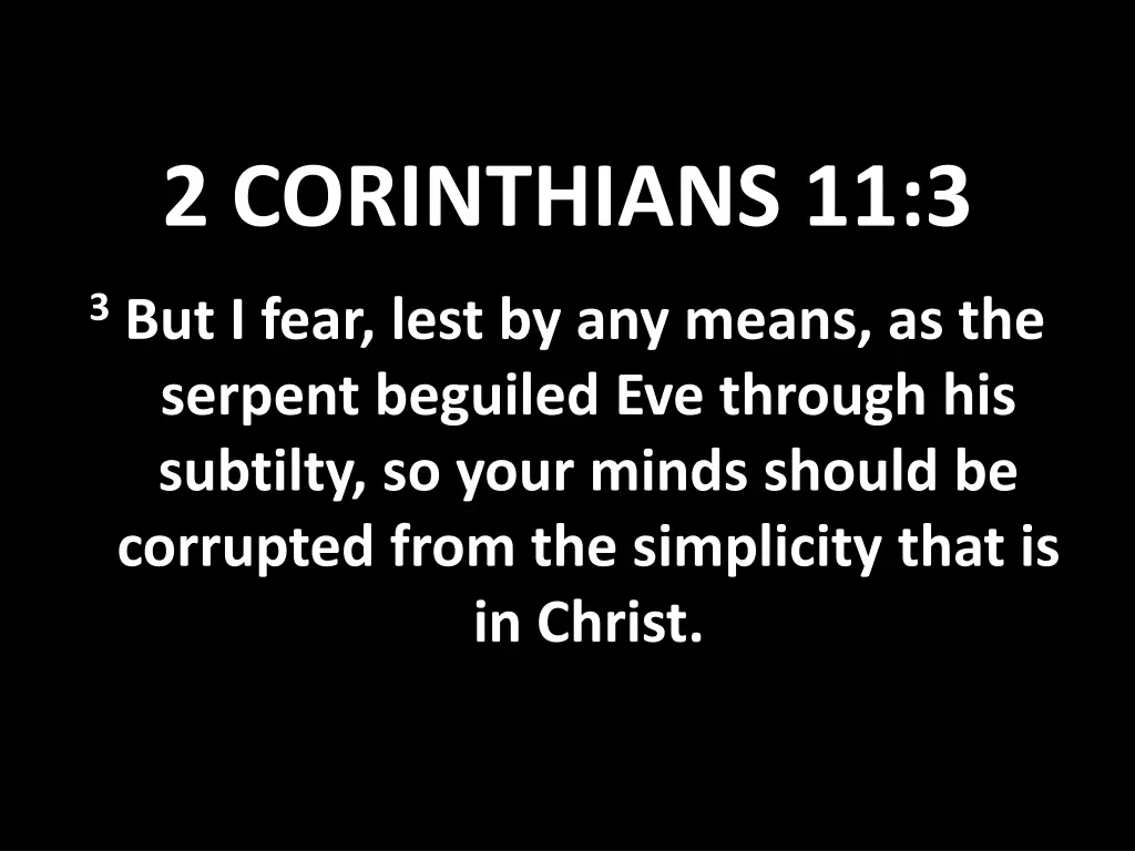 2 corinthians 11 3