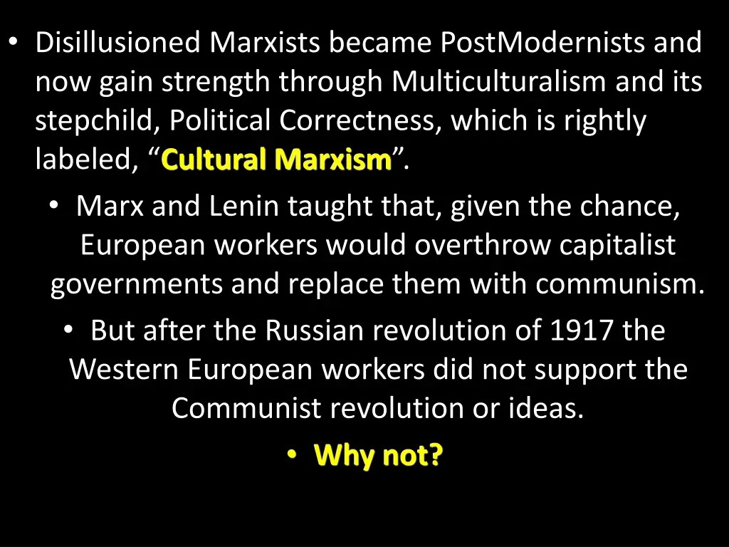 disillusioned marxists became postmodernists