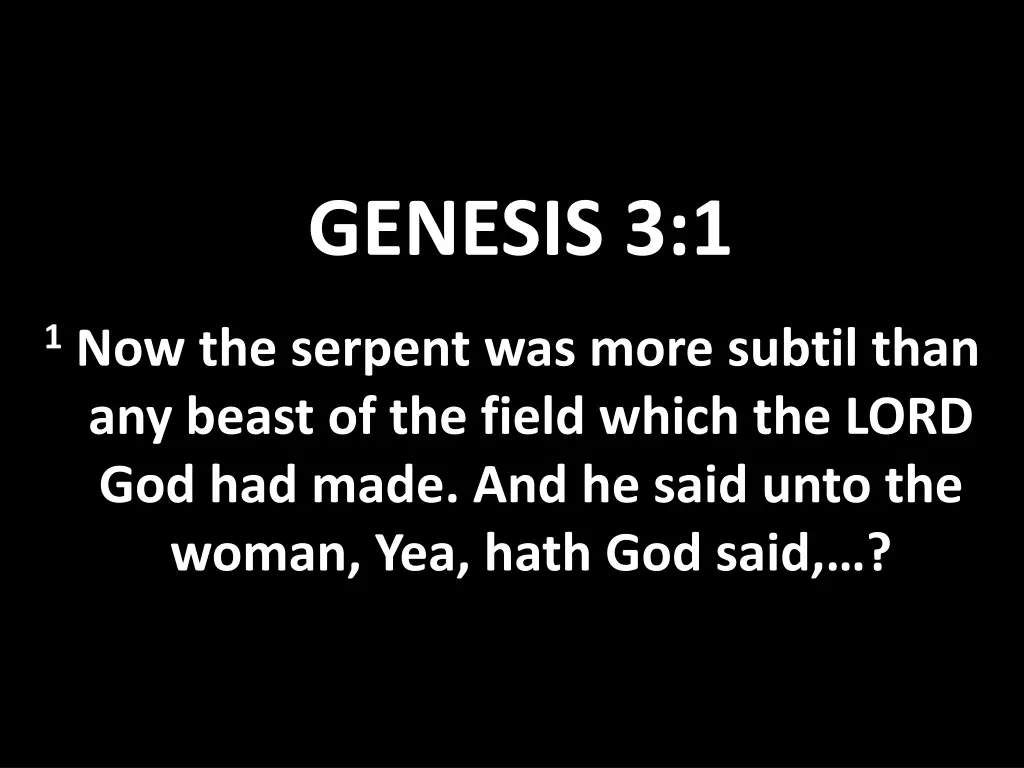 genesis 3 1