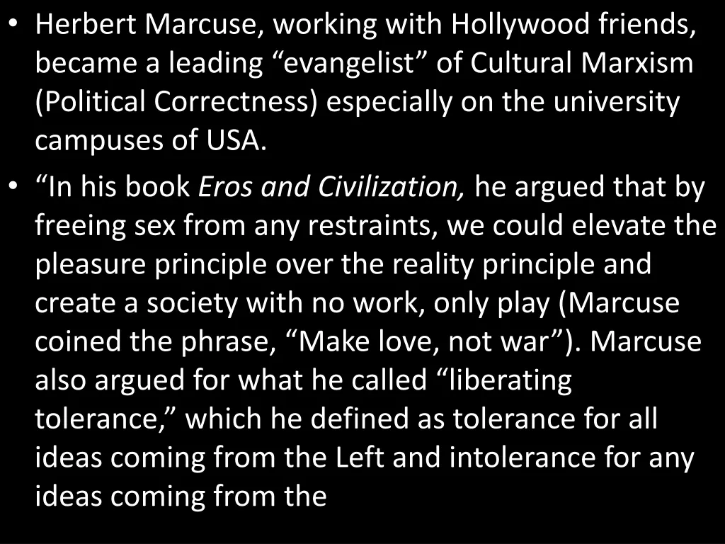 herbert marcuse working with hollywood friends