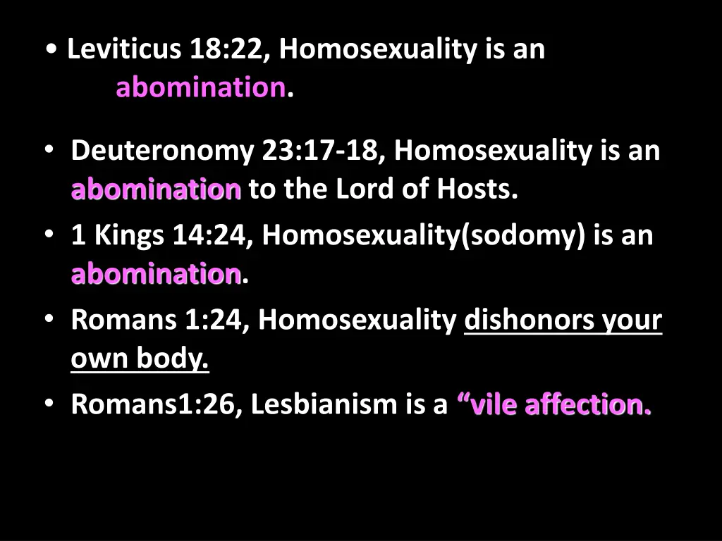 leviticus 18 22 homosexuality is an abomination