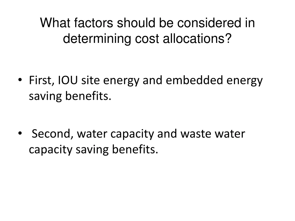 what factors should be considered in determining