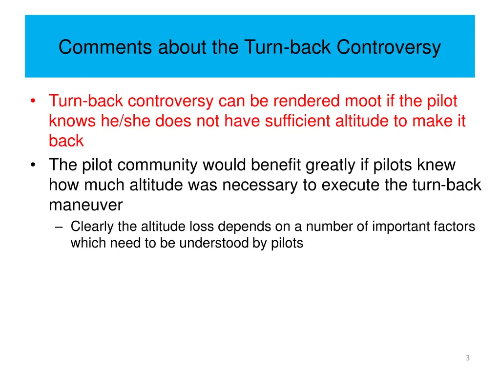 comments about the turn back controversy