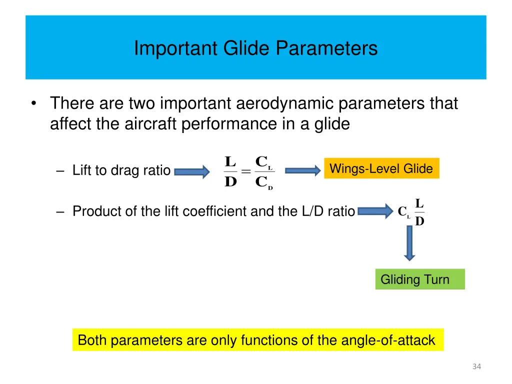 important glide parameters