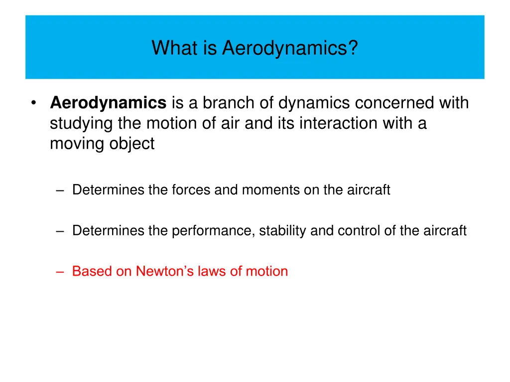 what is aerodynamics