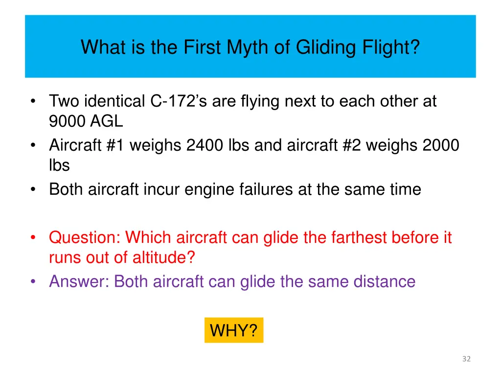 what is the first myth of gliding flight