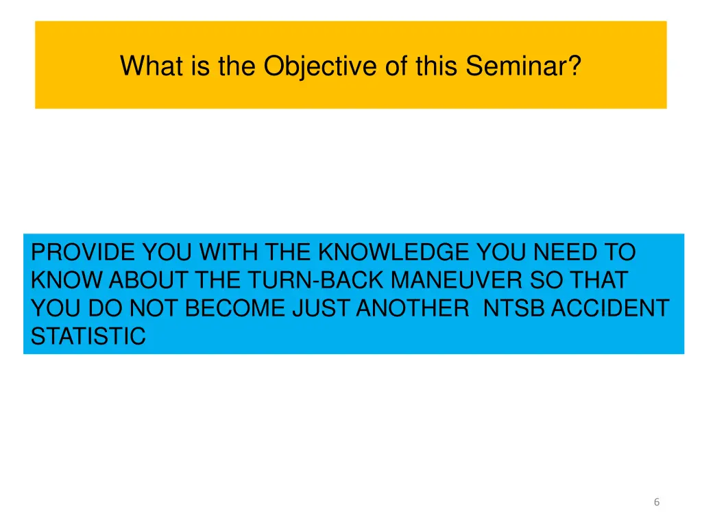 what is the objective of this seminar