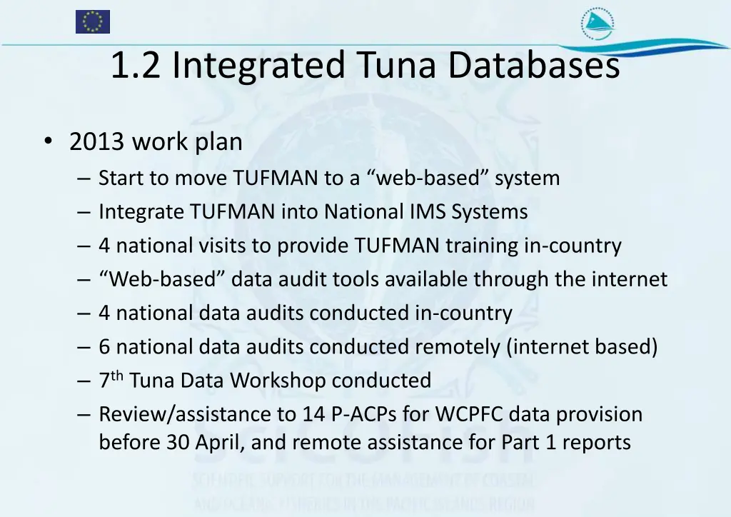 1 2 integrated tuna databases 1