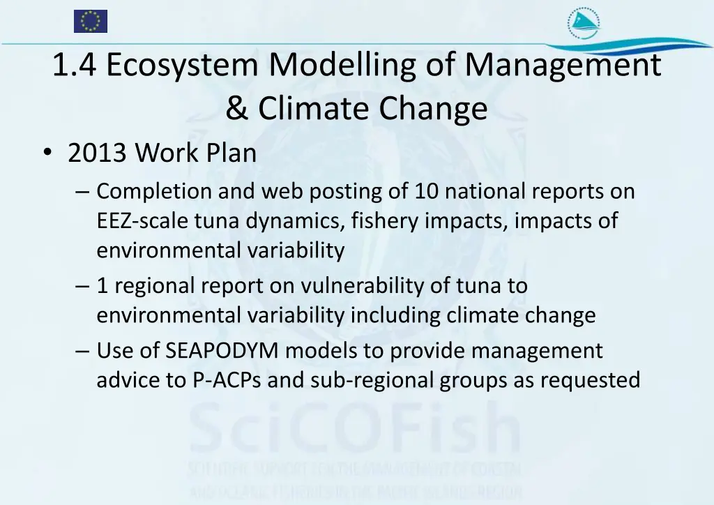 1 4 ecosystem modelling of management climate 1