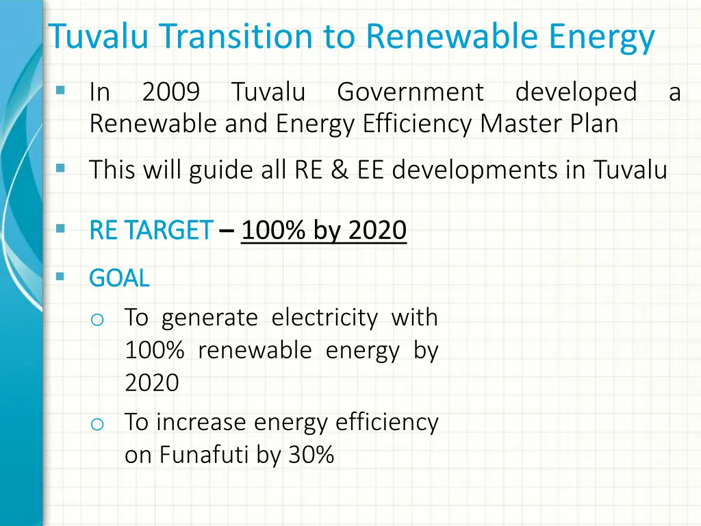 tuvalu transition to renewable energy