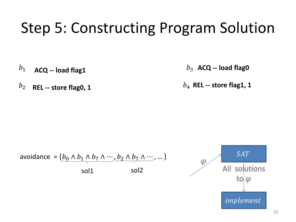 step 5 constructing program solution