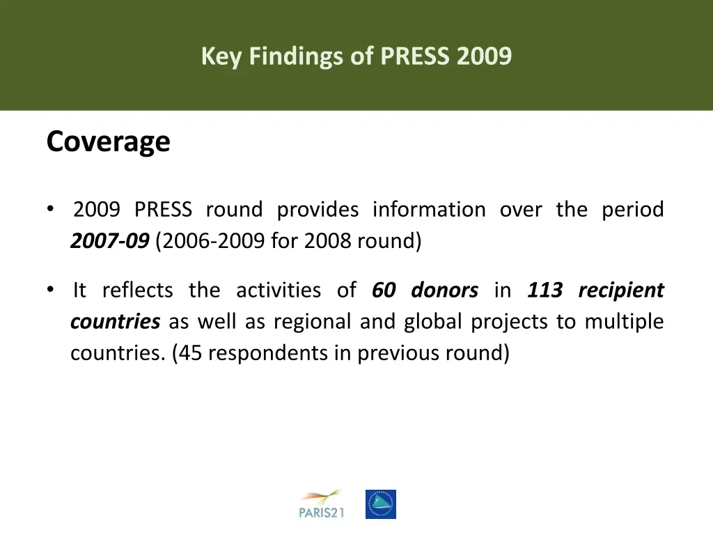 key findings of press 2009 1