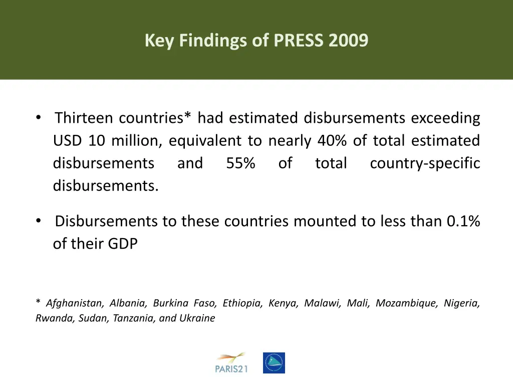 key findings of press 2009 4