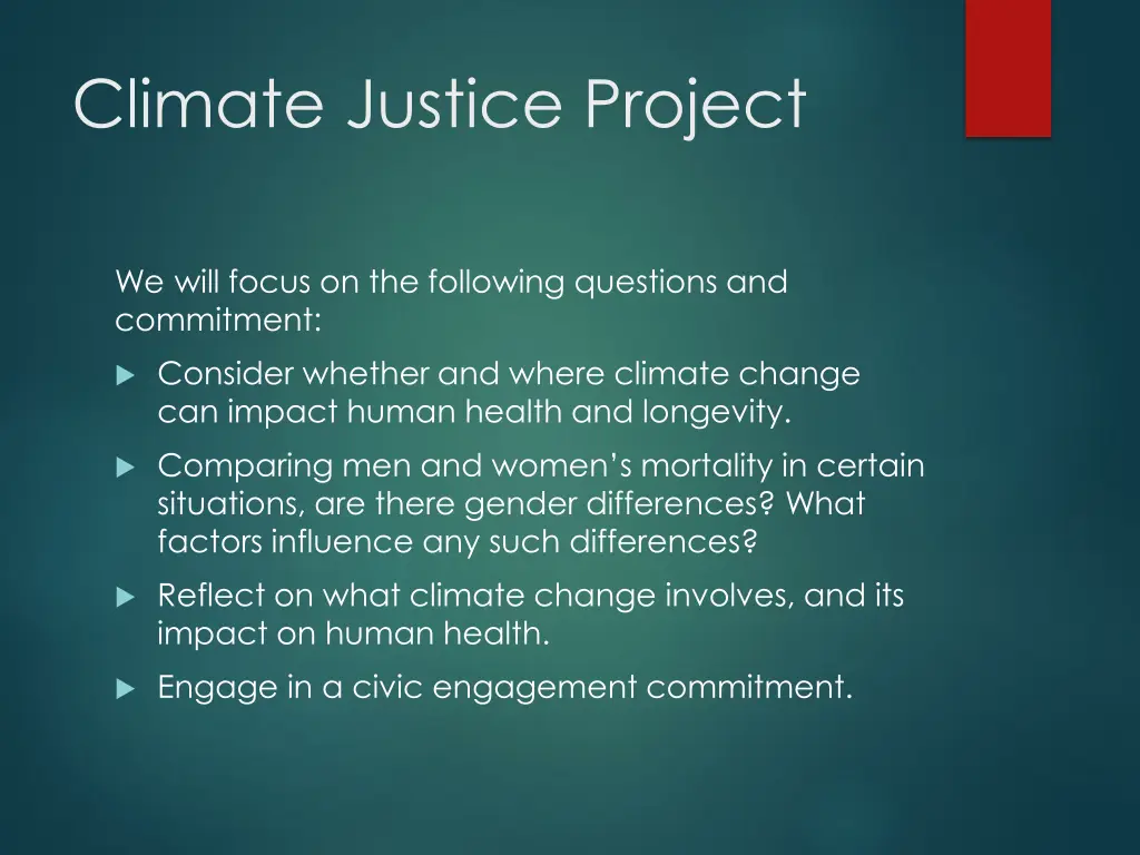 climate justice project