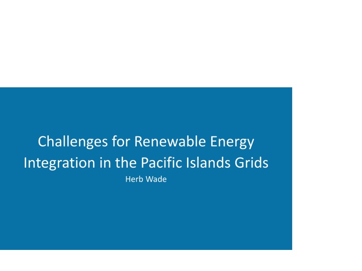 challenges for renewable energy integration