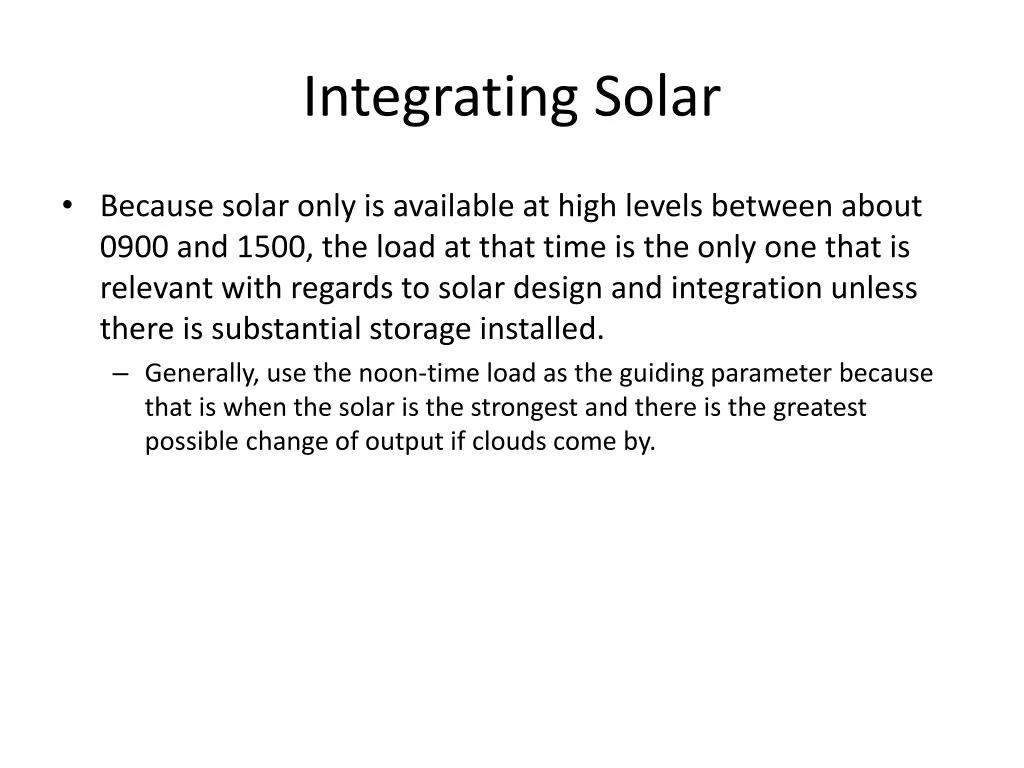 integrating solar