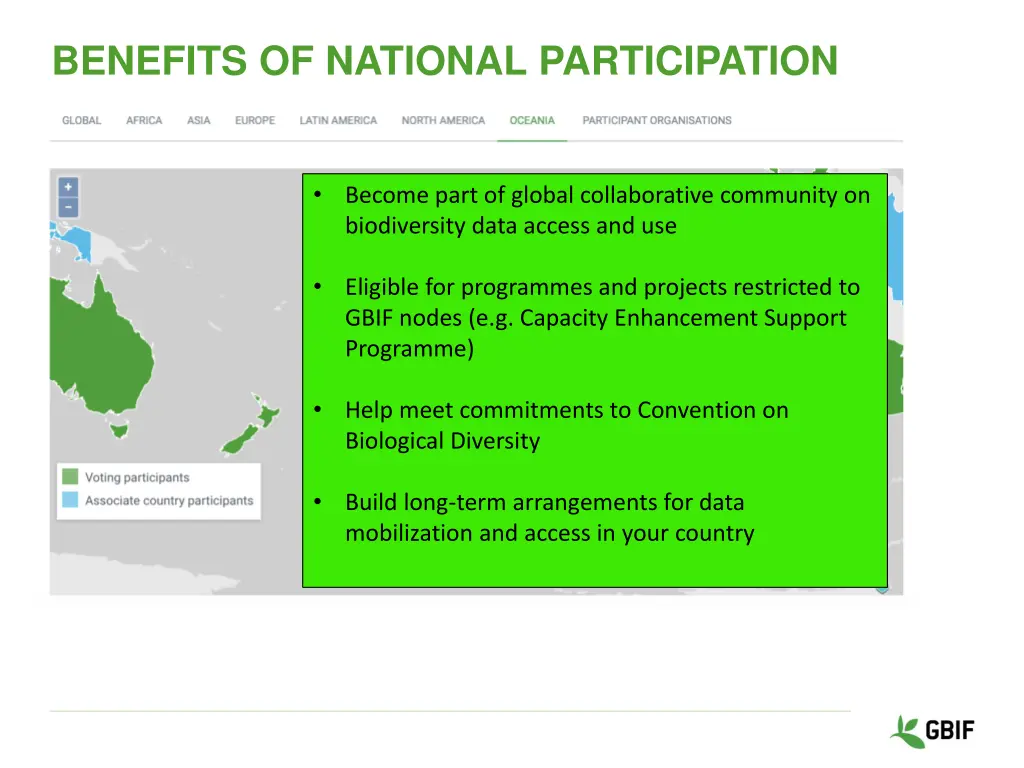 benefits of national participation