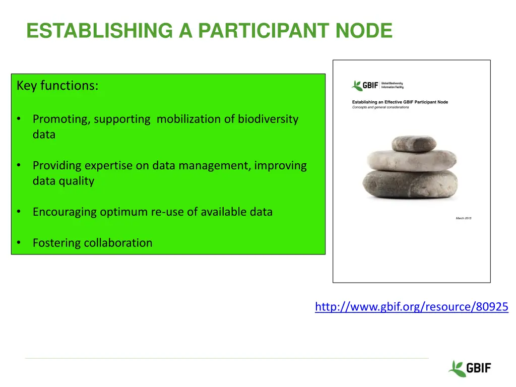 establishing a participant node