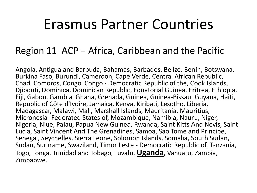 erasmus partner countries