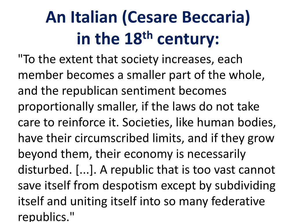 an italian cesare beccaria in the 18 th century