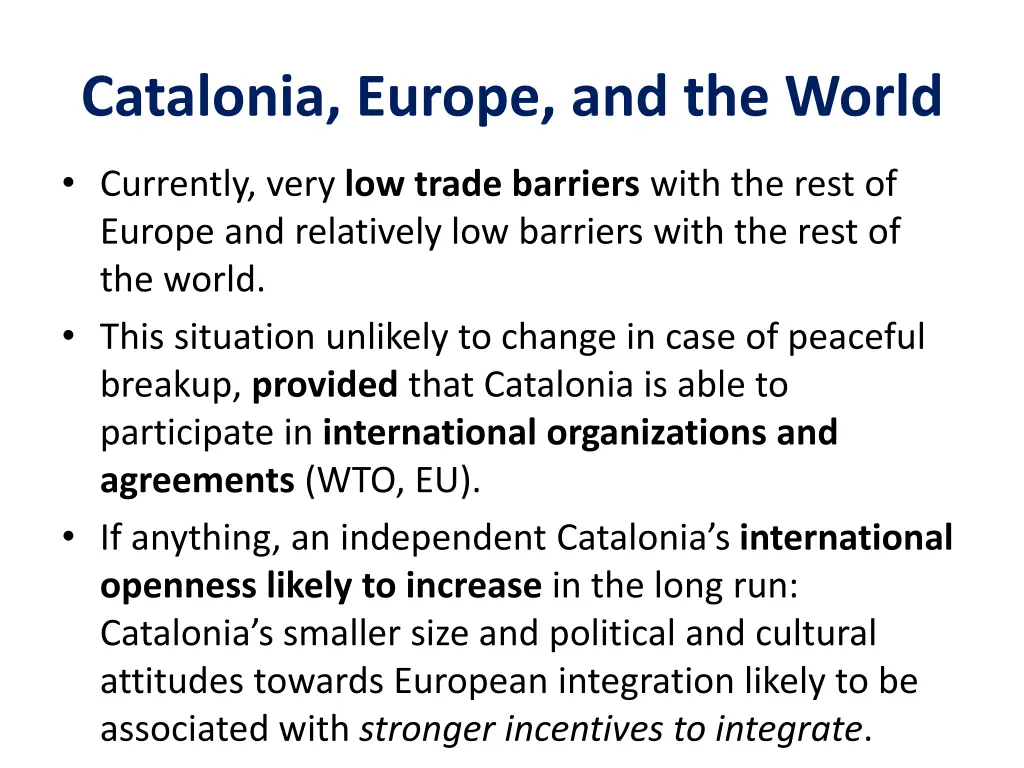 catalonia europe and the world