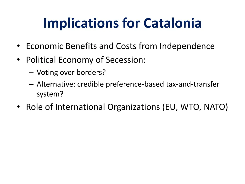 implications for catalonia