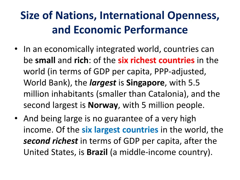 size of nations international openness