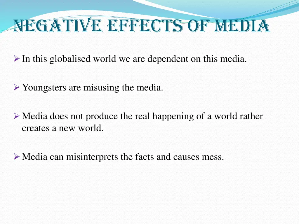 negative effects of media