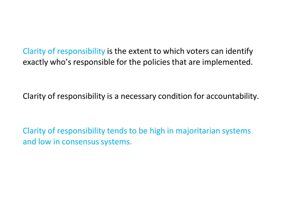 clarity of responsibility is the extent to which