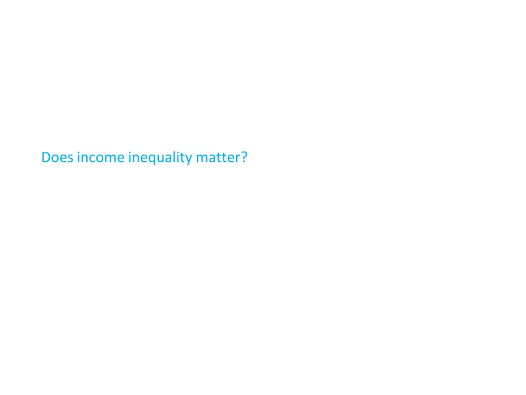 does income inequality matter