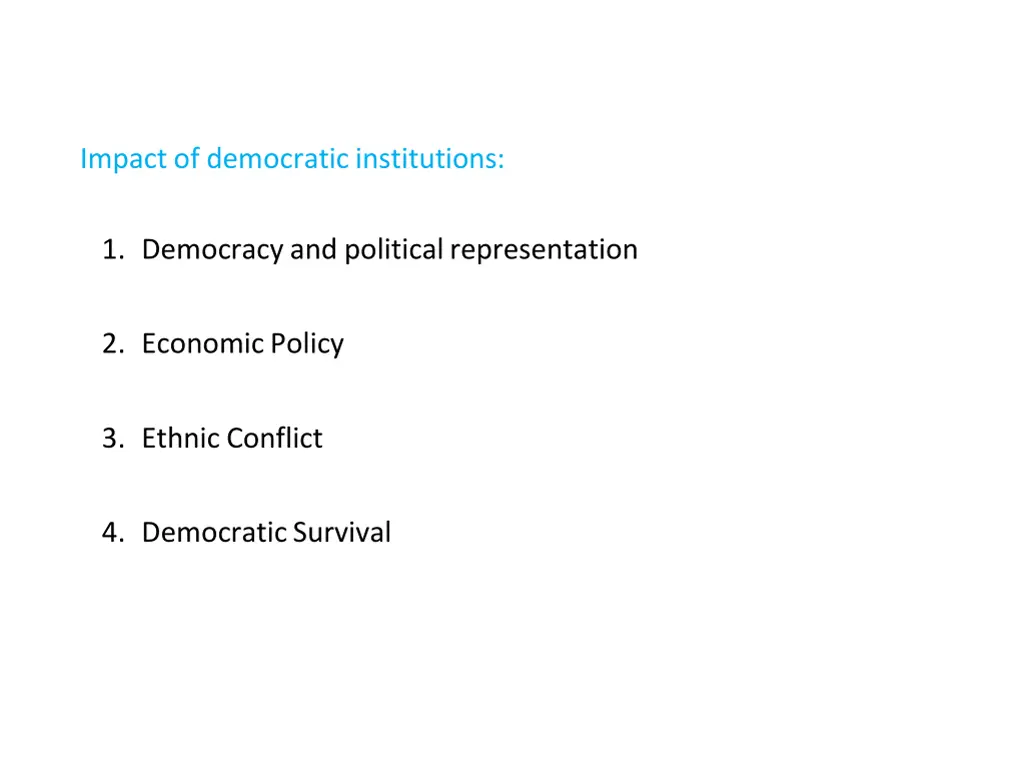 impact of democratic institutions