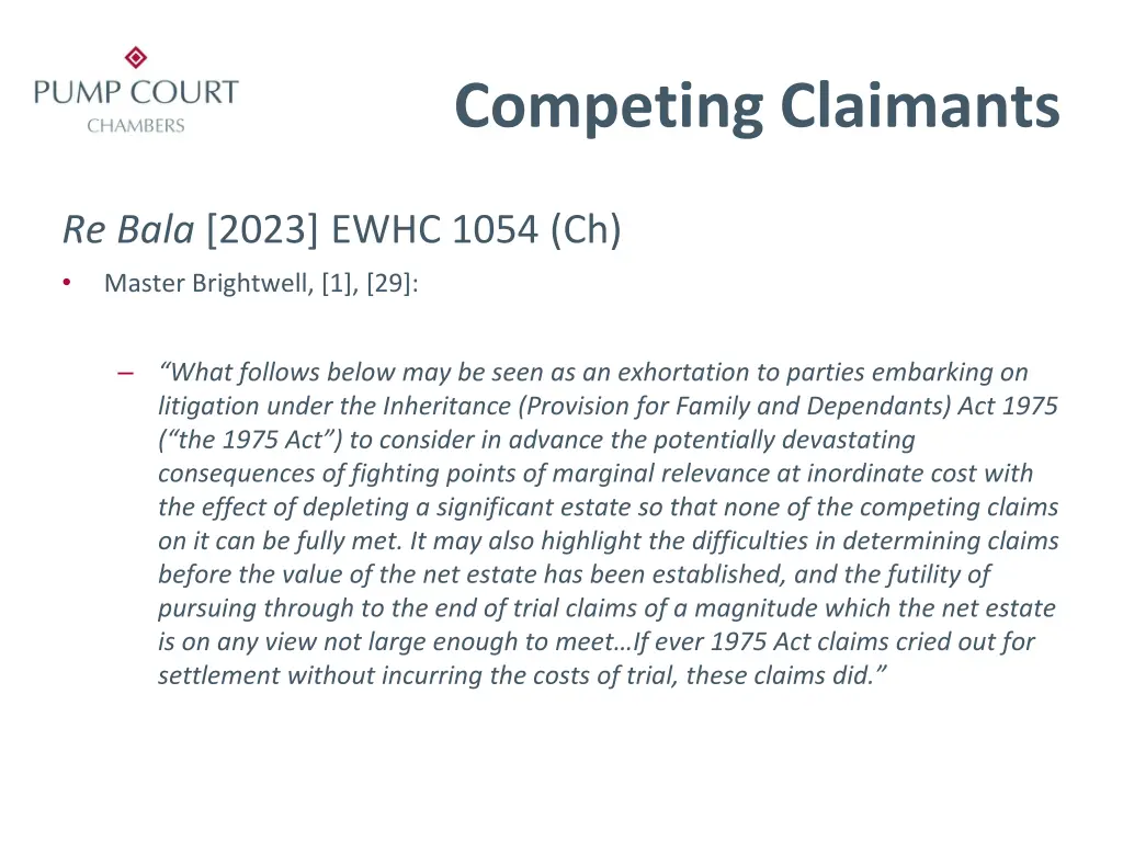 competing claimants