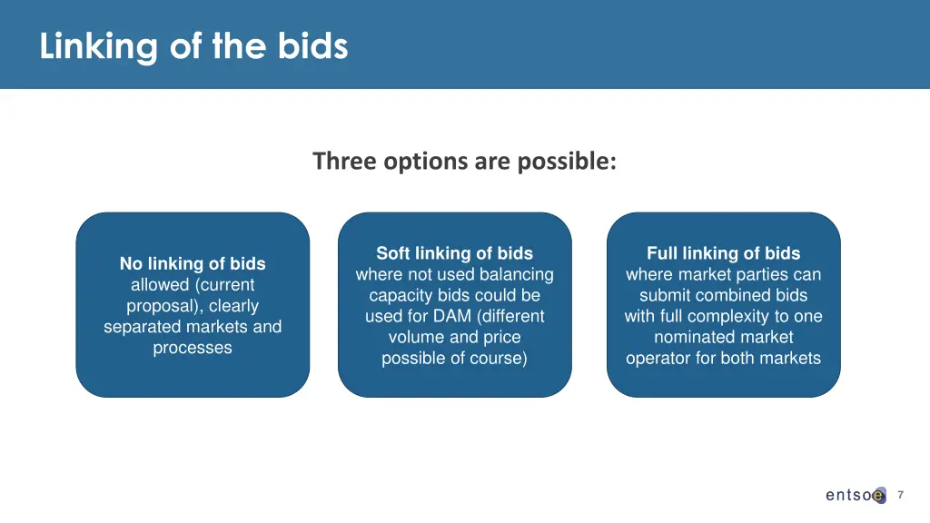 linking of the bids