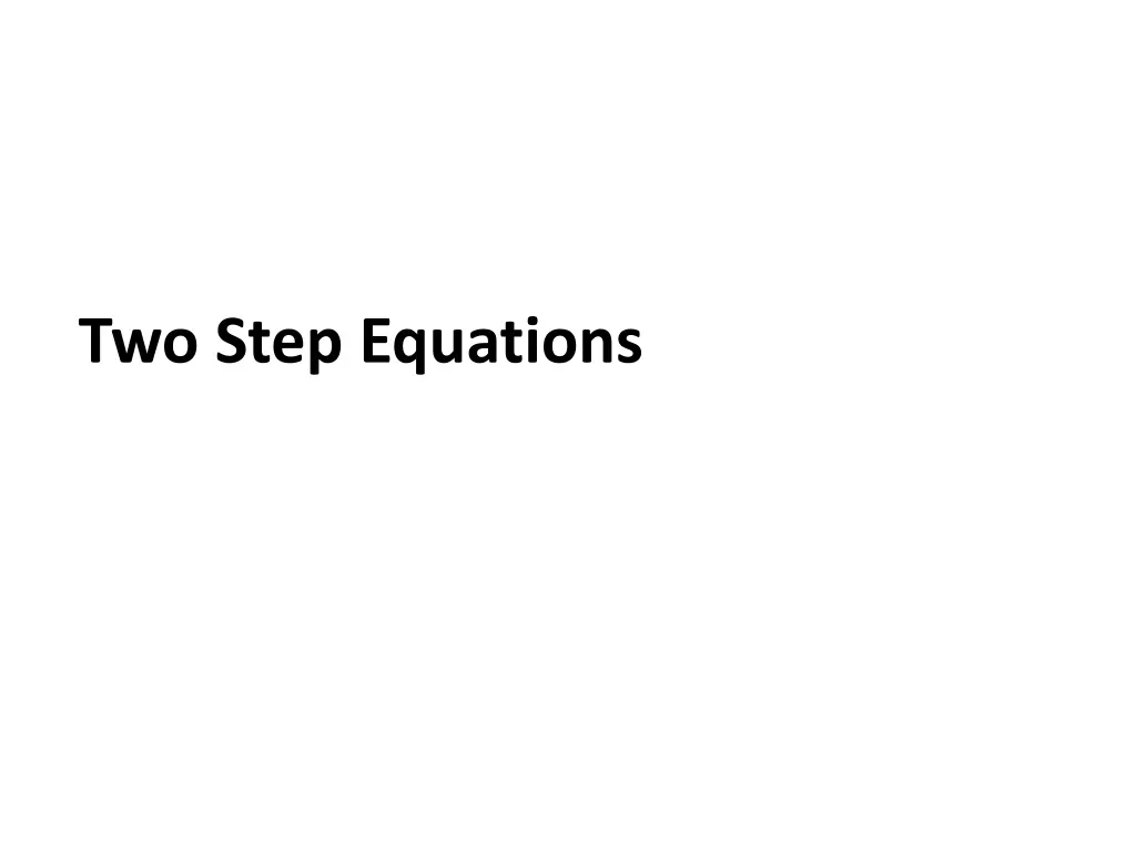 two step equations