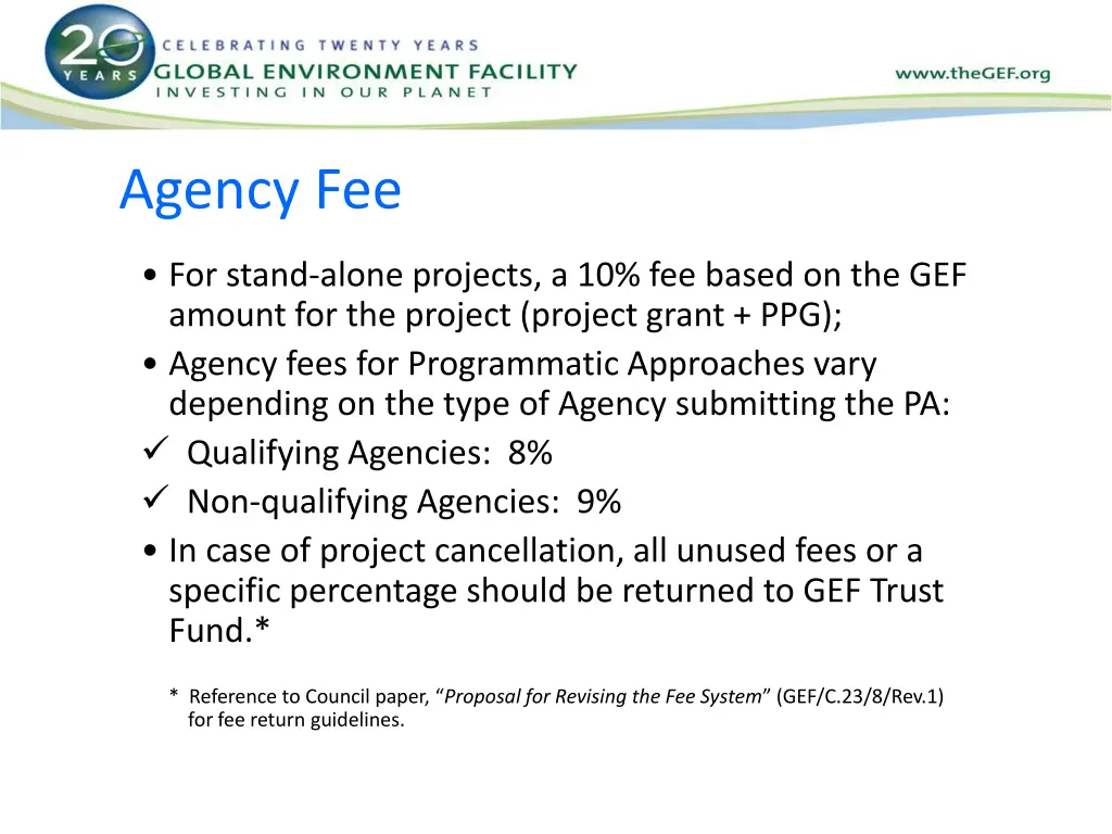 agency fee