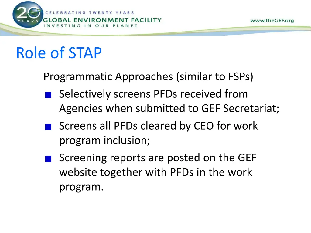 role of stap