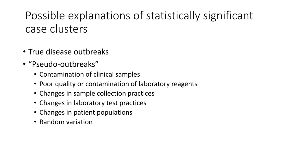 possible explanations of statistically