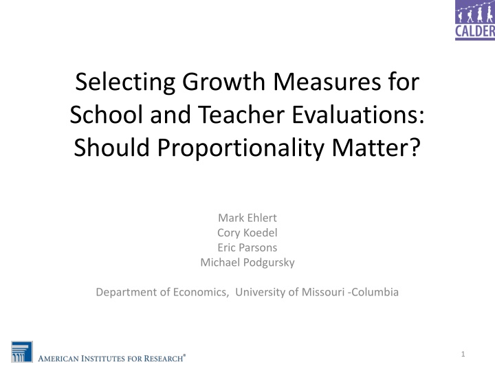 selecting growth measures for school and teacher