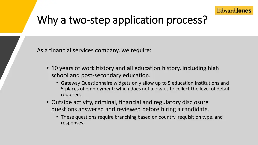 why a two why a two step application process step