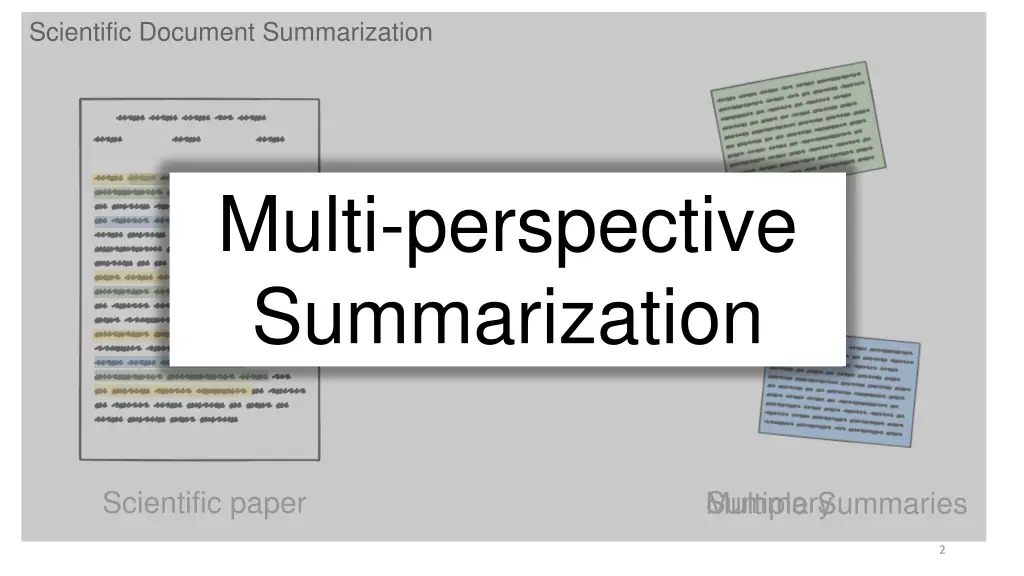 scientific document summarization