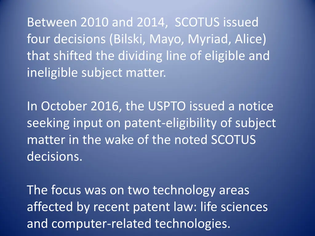 between 2010 and 2014 scotus issued four