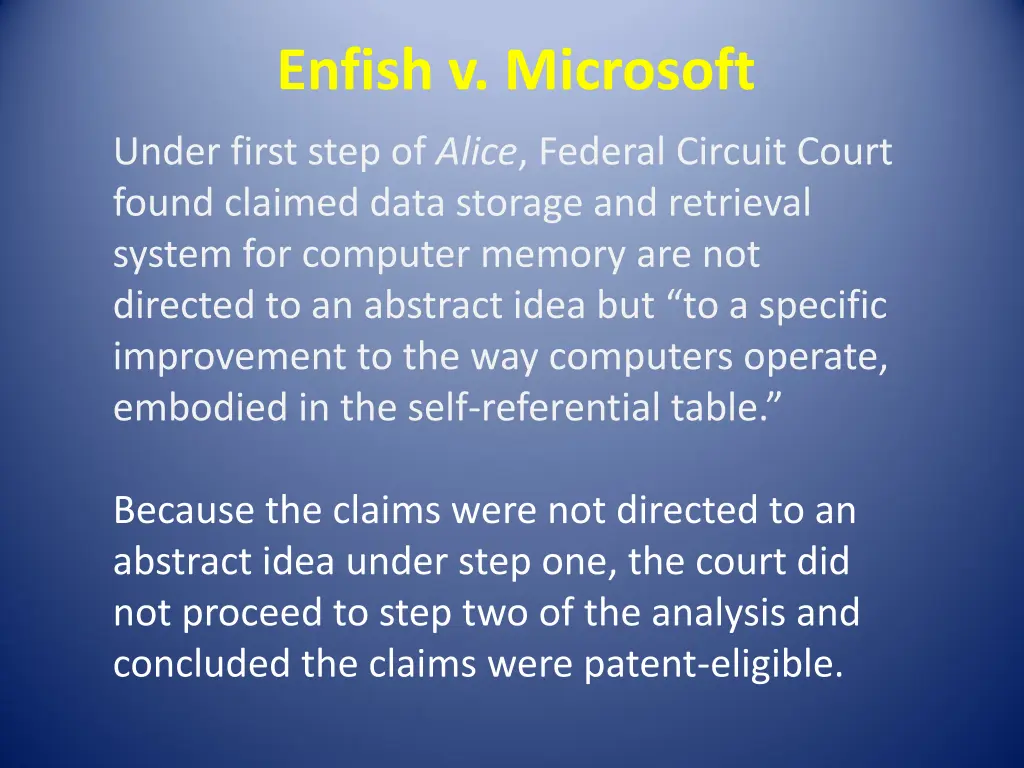 enfish v microsoft 1