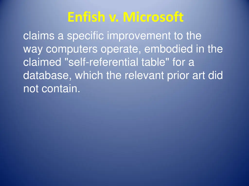 enfish v microsoft