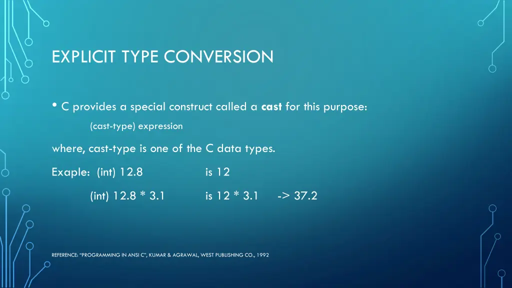 explicit type conversion