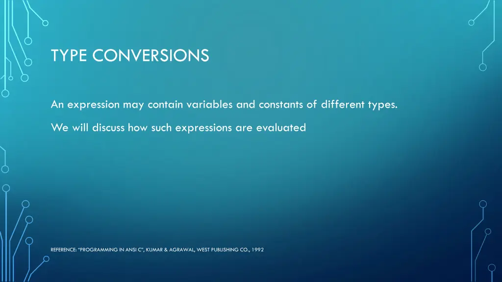 type conversions