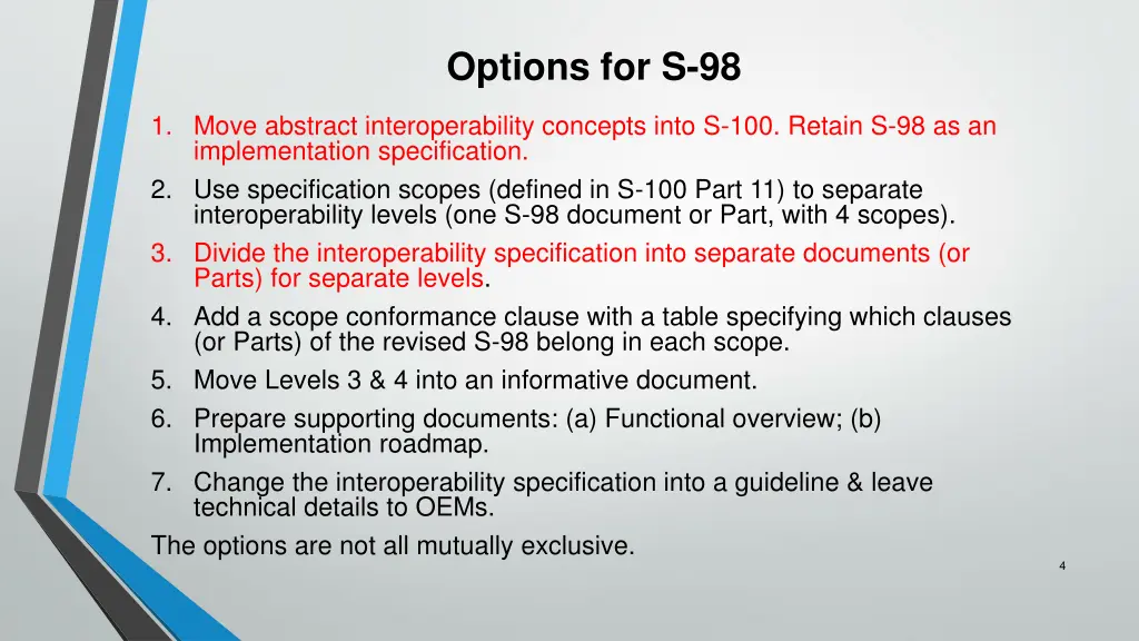 options for s 98