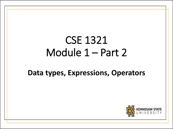 cse 1321 cse 1321 module 1 module 1 part 2