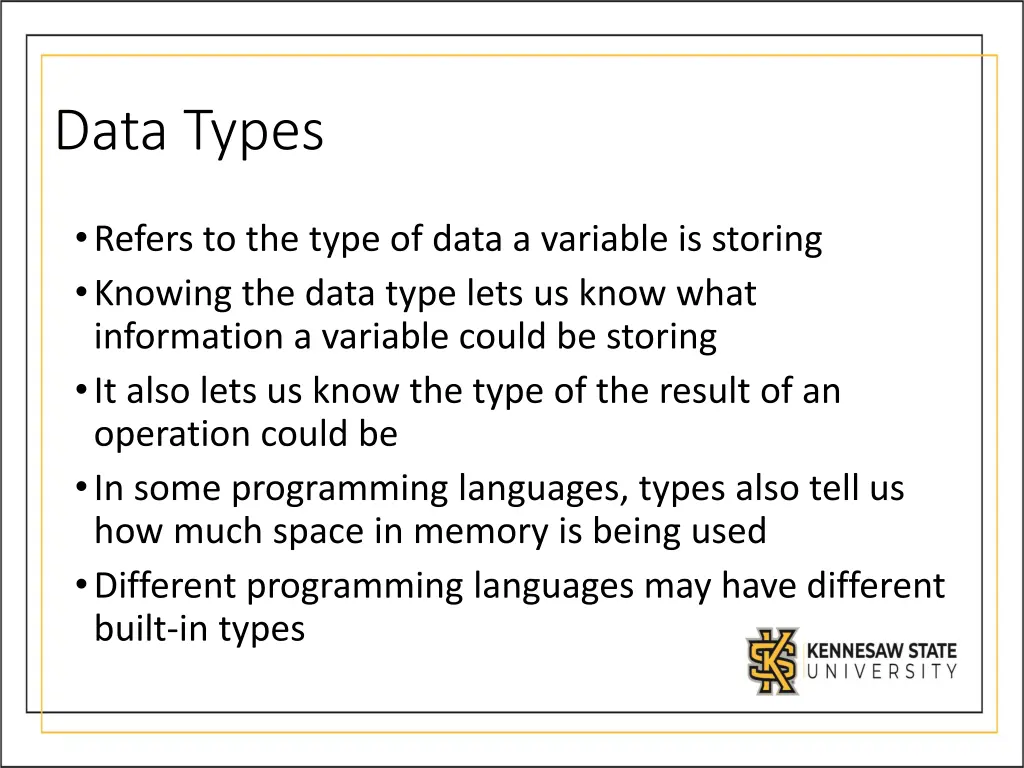 data types