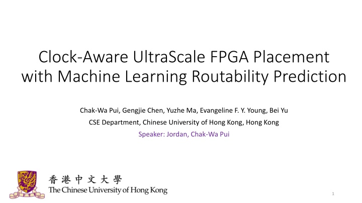 clock aware ultrascale fpga placement with