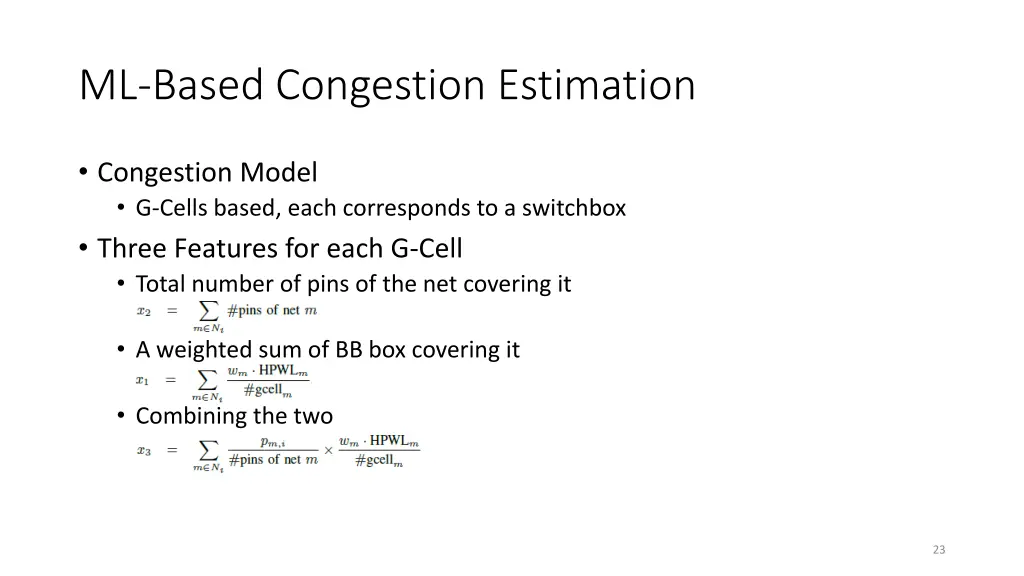 ml based congestion estimation 1